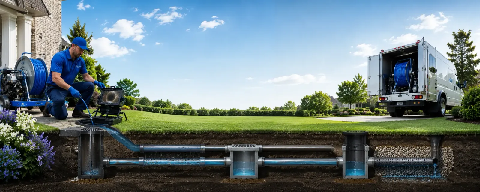 Outdoor drain cleaning information for Woronoco, MA